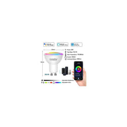 EXTRASTAR WiFi Smart GU10 6W Dimmable RGB 480LM - 2 pcs