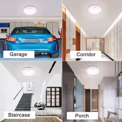 12W LED Infrared Sensor Ceiling Light, 960 Lumen, Daylight 6500K