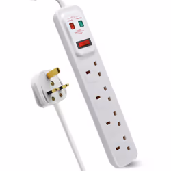 4 Gang Switched Surge-Protected Extension Lead 1M 13A