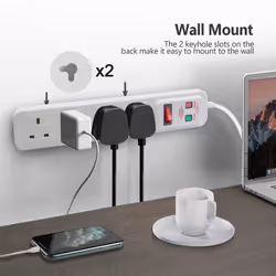 4 Gang Switched Surge-Protected Extension Lead 2M, 13A
