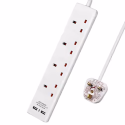 4 Gang built-in USB Extension Lead 5M, 13A