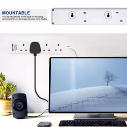 4 Gang built-in USB Extension Lead 5M, 13A