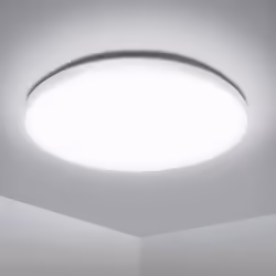 Extrastar 12W LED round Surface Mount Integrated Ceiling / Flush Light cold white, bathroom waterproof IP54 - White