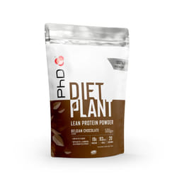 Nutrition Diet Plant, Vegan Protein Powder Plant Based, Belgian Chocolate, High Plant Protein, 20 Servings Per 500g Bag
