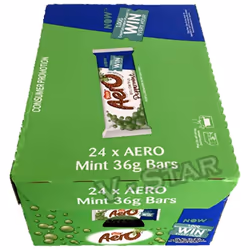 Full Box of Nestle AERO Peppermint Chocolate BAR 24 x 36g