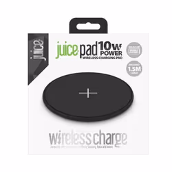 Juice JUI-WCHAR-PAD-10W-BLK Mobile phone, Smartphone, Tablet Black USB Wireless charging Outdoor