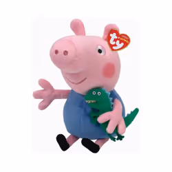 Peppa Pig & George Pig 6 Inch Multipack - Beanie Baby Soft Plush Toys - Collectible Cuddly Stuffed Teddy Bears