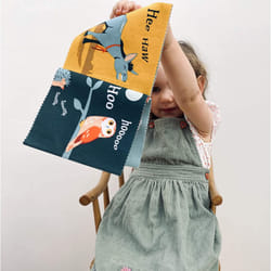 ThreadBear Design The Noisy Farmyard Cloth Rag Book With Colourful Illustrations Perfect For Child Development And Reading Skills