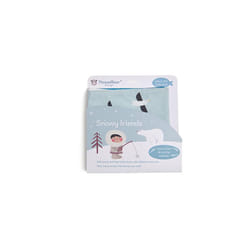 Concertina Rag Book with Animals for Early Learning and Reading Development | Illustrated, Soft Material (Snowy Friends)