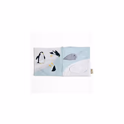 Concertina Rag Book with Animals for Early Learning and Reading Development | Illustrated, Soft Material (Snowy Friends)