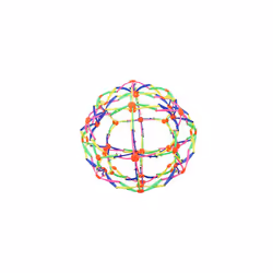 Housewares Pack of 1 Coloured Plastic Expanding Magic Ball Mini Rings Sphere,Magic Ball, Scalable Variable Magic Flower Ball for Kids
