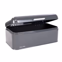 CALITEK Bread Bin Kitchen Counter Vintage Style Coated Carbon Steel