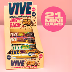 Dark Chocolate Coated Mixed Box Protein Bites - Gluten Free and Vegan - High Fibre Mini Protein Bars - Pack of 21