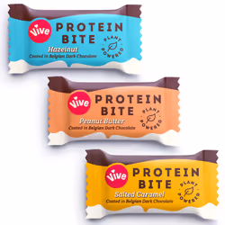 Dark Chocolate Coated Mixed Box Protein Bites - Gluten Free and Vegan - High Fibre Mini Protein Bars - Pack of 6