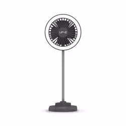Veho UF-2 - 3 in 1 USB desktop USB Fan, smartphone charger & LED Lamp, Household blade fan, Black, Table, 1.2 m, China, USB