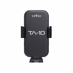 Veho TA-10 Universal in-car smartphone wireless charging cradle, Additional display, Black, ABS, Any brand, All smartphones w ...