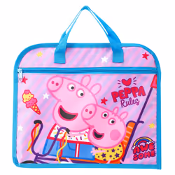 Peppa Pig Kids Zipped School Book Bag Primary Reading Bag