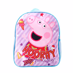 Peppa Pig Kids Premium Backpack Rucksack Bag with side mesh pocket