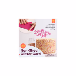 A4 Glitter Card Sheets - 230gsm Non Shed Glitter Cardstock for Card Making - Glitter Card Compatible w/ Die-Cutting Machines - Sparkly Craft Supplies