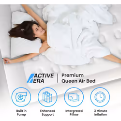 Premium King Size Air Bed with a Built-in Electric Pump and Pillow