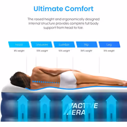Premium King Size Air Bed with a Built-in Electric Pump and Pillow