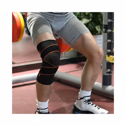 Compression Knee Support Sleeve with Adjustable Straps Sports Injury Brace