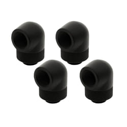XSPC G1/4"""" 90 Degree Rotary Fitting V2  Matte Black  4-Pack