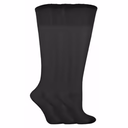 LIVIA - 3 Pairs Ladies Sheer 15 Denier Nylon Knee High Pop Socks - 4-7 UK, Black