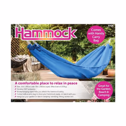 Garden Hammock Light Weight Hang Bed Outdoor Camping Travel Swing Red Blue - Blue