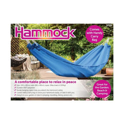 Garden Hammock Light Weight Hang Bed Outdoor Camping Travel Swing Red Blue - Blue