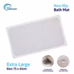 Non-Slip Bath Shower Mat Bathroom Rugs Loofah Quick Drying Anti Mould Suction