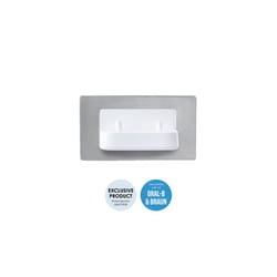 Dual In-Wall Toothbrush Brush Charger - Brushed Steel