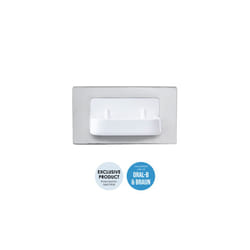 Dual In-Wall Toothbrush Brush Charger - Polished Steel