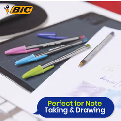 BIC Cristal Fun Pink Ballpoint Pens 20 Pack for Smooth Writing