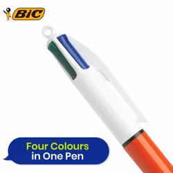 BIC 4 Colours Original Ballpoint Pens Pack of 12 Assorted Ink