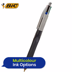 BIC 4 Colour Grip Pro Retractable Pens Set of 12 Medium Point
