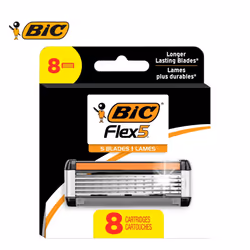 BIC Hybrid 5 Flex Razor Refills for Men Shaving 2 Packs of 4