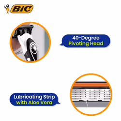 BIC Hybrid 5 Flex Razor Refills for Men Shaving 2 Packs of 4