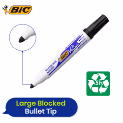 BIC Velleda 1701 Whiteboard Markers Dry Wipe Assorted Colours 4 Pack