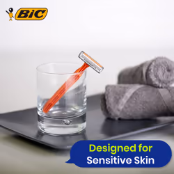 BIC 3 Sensitive Disposable Razors Triple Blade Pack of 4 for Men