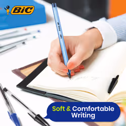 BIC Cristal Soft Ballpoint Pens Black Ink Bold Tip 50 Pack