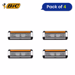 BIC Hybrid 5 Flex Men's Razor Refills Pack of 4 with Nano Tech Blades