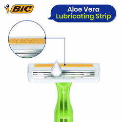 BIC Pure 3 Lady Razors 8 Pack with Aloe Vera Strip for Smooth Shave