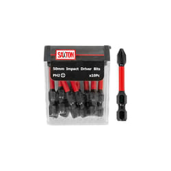 Saxton 10x PH2 - 50mm Impact Duty Screwdriver Drill Driver Bits Sets Tic Tac Box Dewalt Milwaukee Bosch