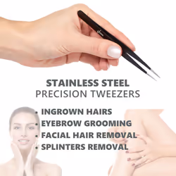Dylonic 3pk Exfoliating Brush and Precision Tweezers for Ingrown Hair Treatment for Bikini Area  Razor Bumps Shaving Irritation - Silicone Scrubbers G