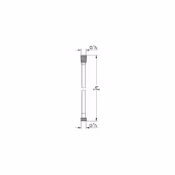 H&S 1.75m (69") Stainless Steel Replacement Shower Hose Anti-Kink with 2 Washers - Chrome