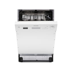 Montpellier MDI655 Semi-Integrated Dishwasher - White control panel