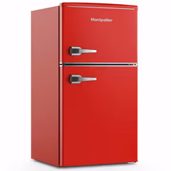 84litre Mini RETRO Fridge Freezer Class E Red