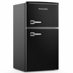 84litre Mini RETRO Fridge Freezer Class E Black