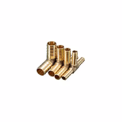 Brass T Piece Barbed 3 Way 6mm 8mm 10mm 12mm Fuel Hose Joiner Adapter Fitting (Brass, 8MM)